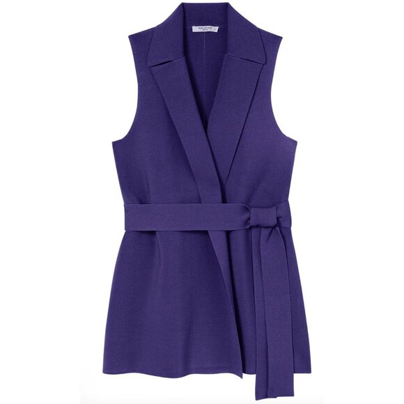NWT MM LaFleur Anh Jardigan Knit Vest Purple Size XS $299 [jb] - Picture 2 of 11